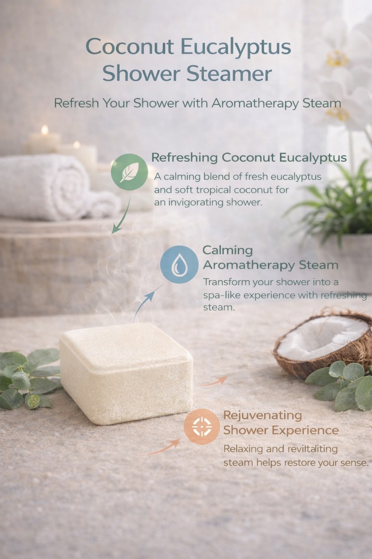 Coconut Eucalyptus Shower Steamers – 6 Pack