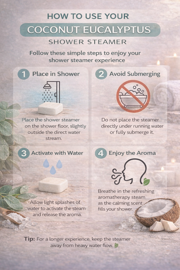 Coconut Eucalyptus Shower Steamers – 6 Pack