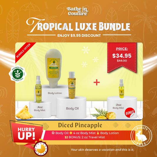 ✨ Diced Pineapples Trio – Body Mist, Body Oil & Body Lotion 🍍🌴✨