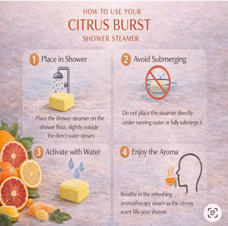 Citrus Burst Shower Steamers – 6 Pack